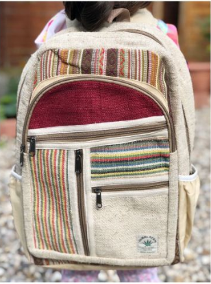 RED MULTI HEMP RUCKSACK - Extreme Largeness Wholesale