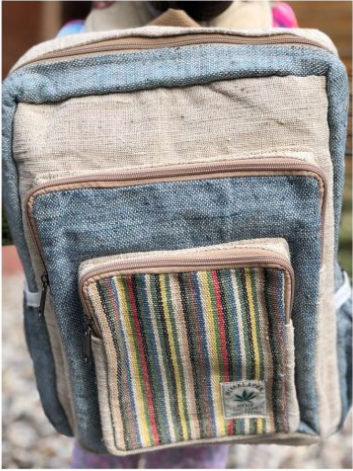 BLUE MULTI HEMP RUCKSACK - Extreme Largeness Wholesale