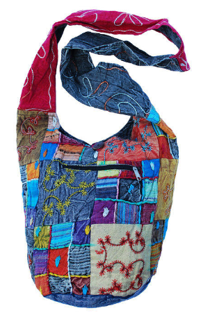 COLOURFUL FLOWER PATCH SHOULDER BAG - Extreme Largeness Wholesale