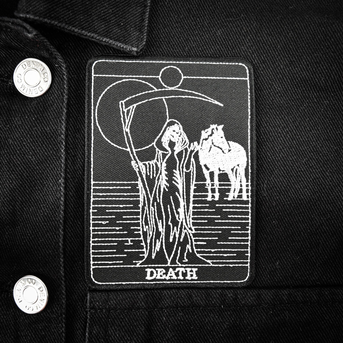 DEATH TAROT CARD PATCH - PACK OF 6