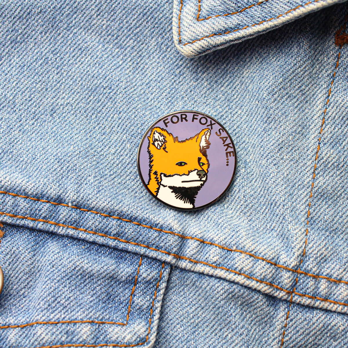 For Fox Sake Enamel Pin | Extreme Largeness Wholesale