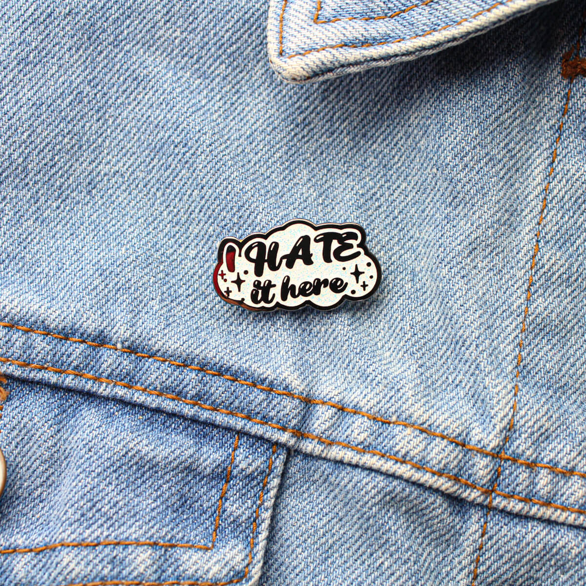 I Hate It Here Enamel Pin | Extreme Largeness Wholesale