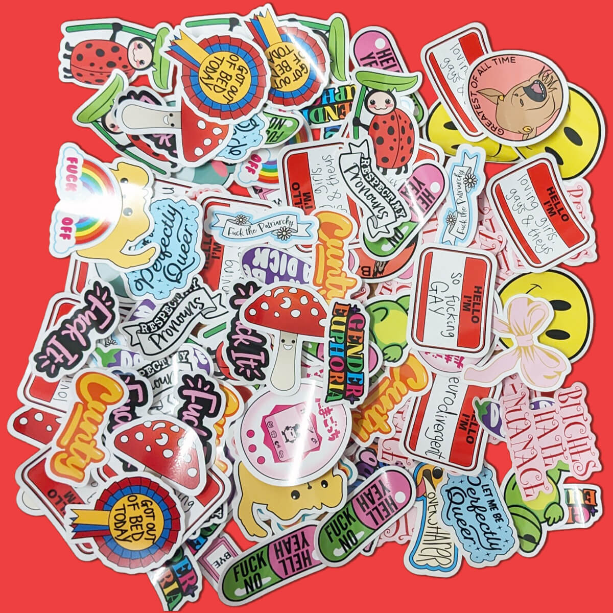 Mixed Pack 100 Stickers - Extreme Largeness Wholesale