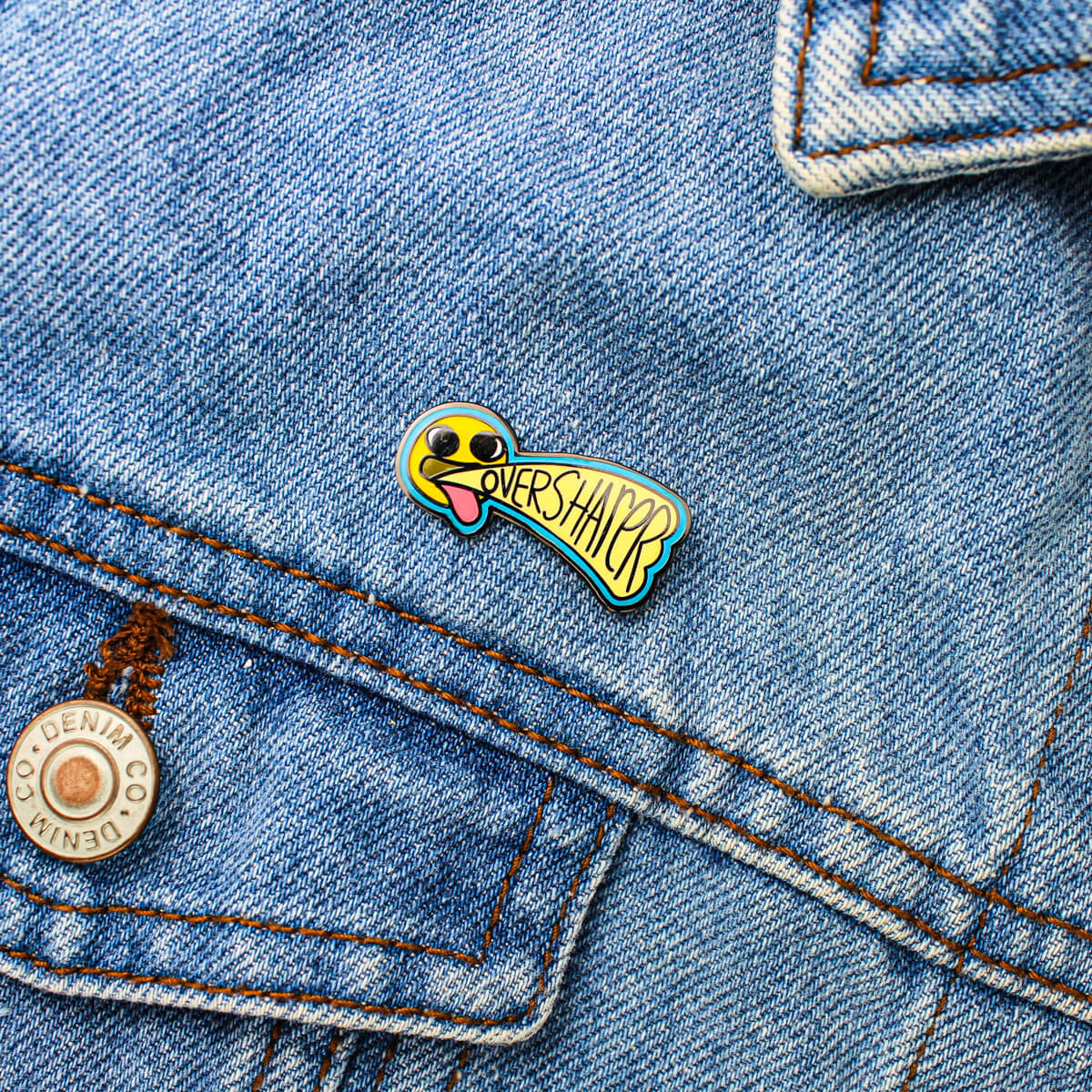 OVERSHARER ENAMEL PIN - PACK OF 5 - Extreme Largeness Wholesale