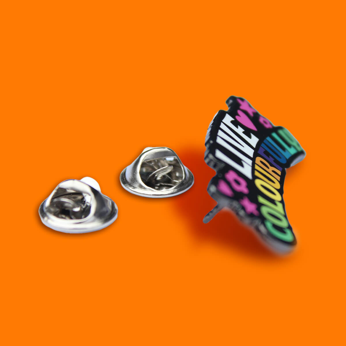 LIVE COLOURFULLY ENAMEL PIN - PACK OF 5 - Extreme Largeness Wholesale