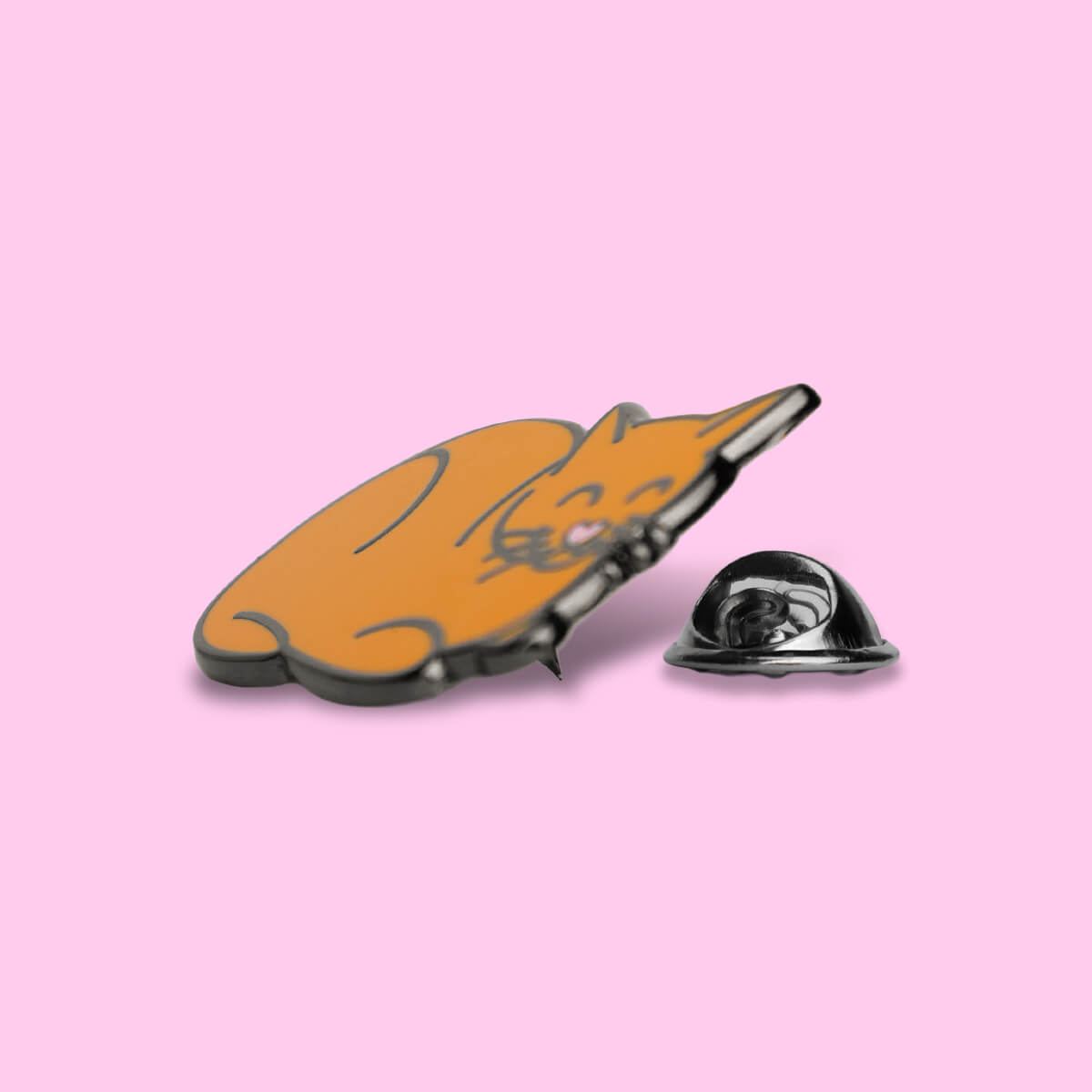 Cat Loaf Orange Enamel Pin • Extreme Largeness Wholesale
