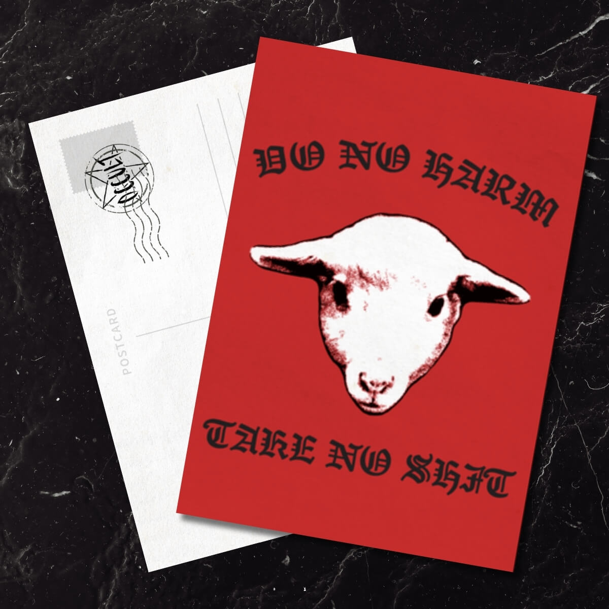 Do No Harm Postcard • Extreme Largeness Wholesale