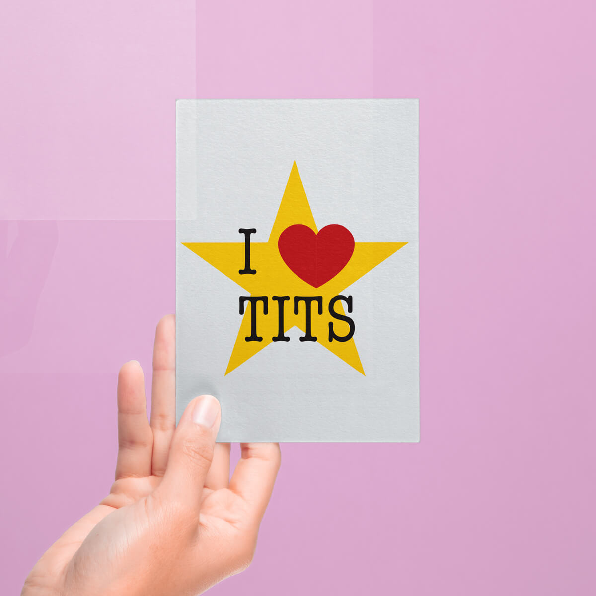 I LOVE TITS POSTCARD