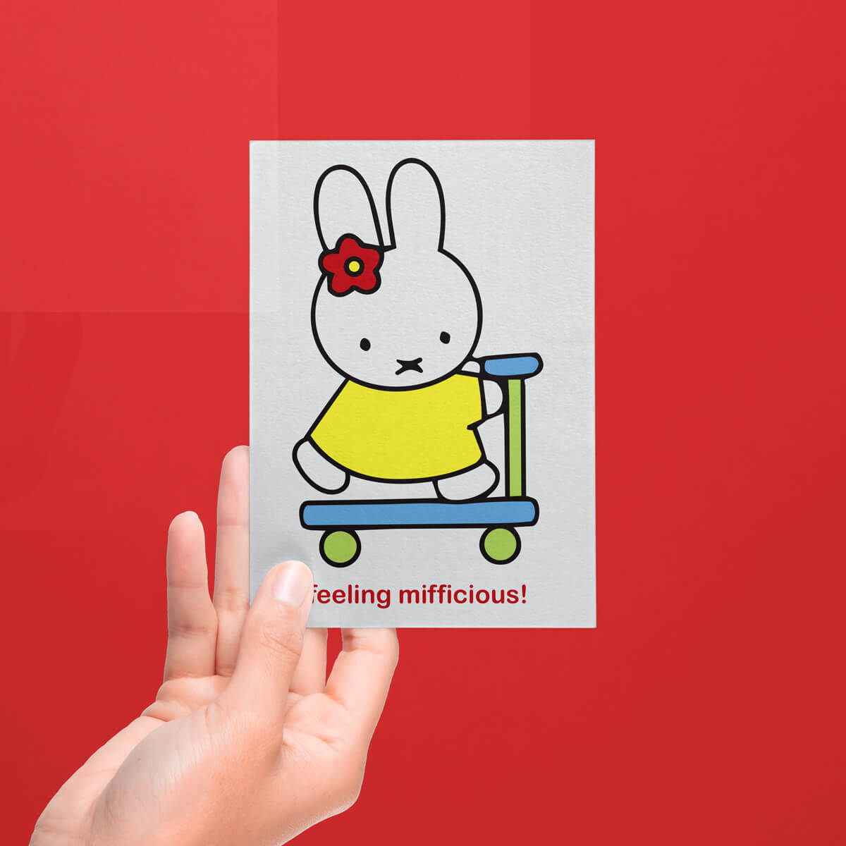 SCOOTER BUNNY POSTCARD