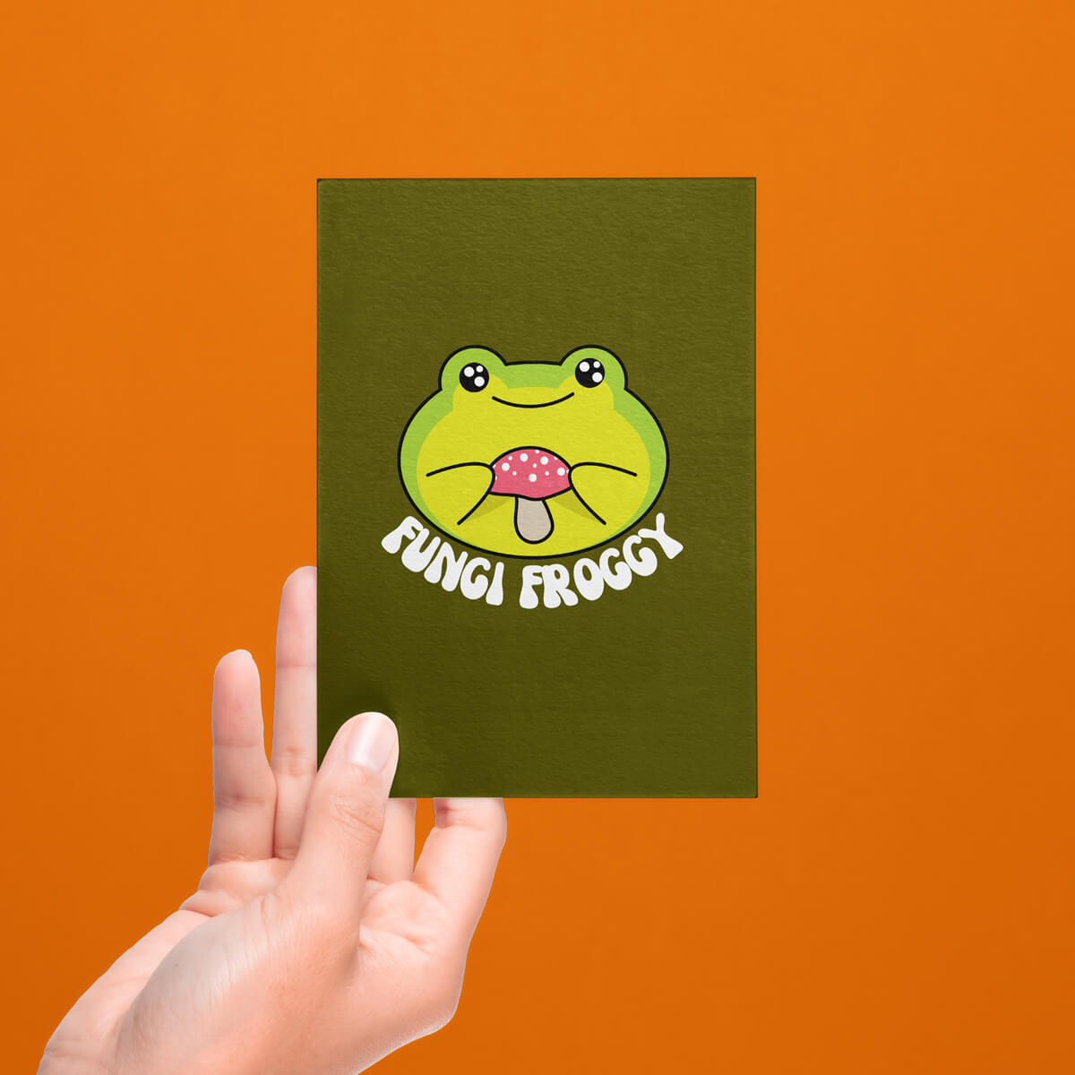 FUNGI FROGGY POSTCARD - PACK OF 5 - Extreme Largeness Wholesale