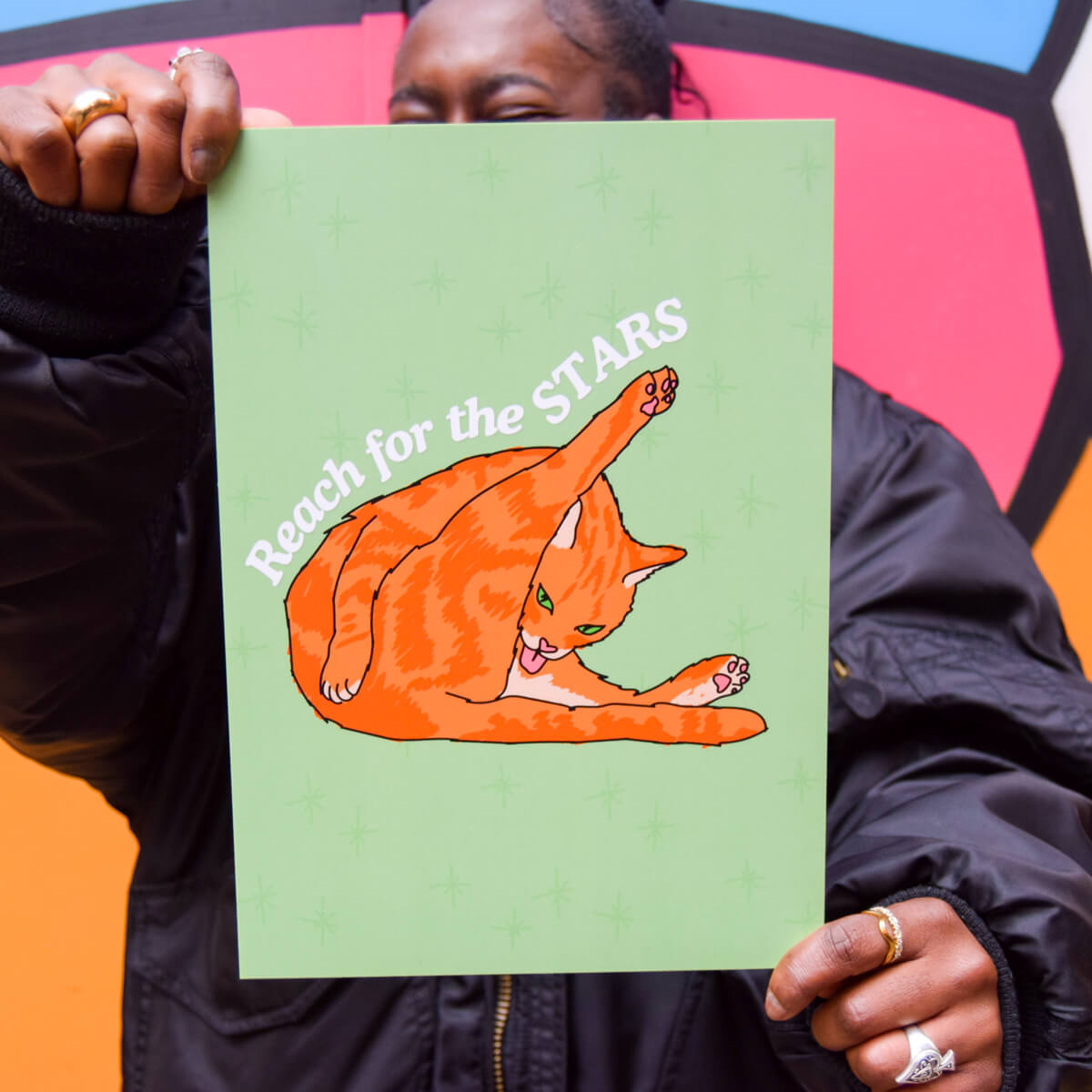 CAT LICKING BUTT A4 PRINT - PACK OF 3 - Extreme Largeness Wholesale