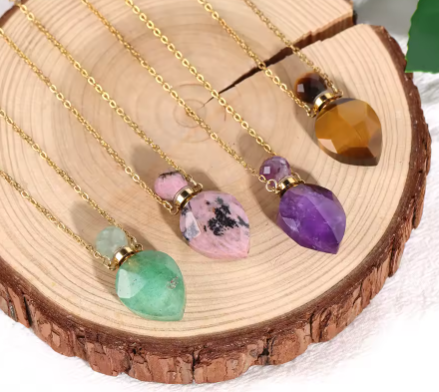 LNK364 Crystal Bottle Necklace Assorted - Extreme Largeness Wholesale