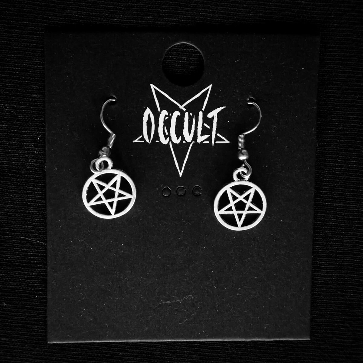 INVERTED PENTAGRAM EARRINGS - PACK OF 5 - Extreme Largeness Wholesale