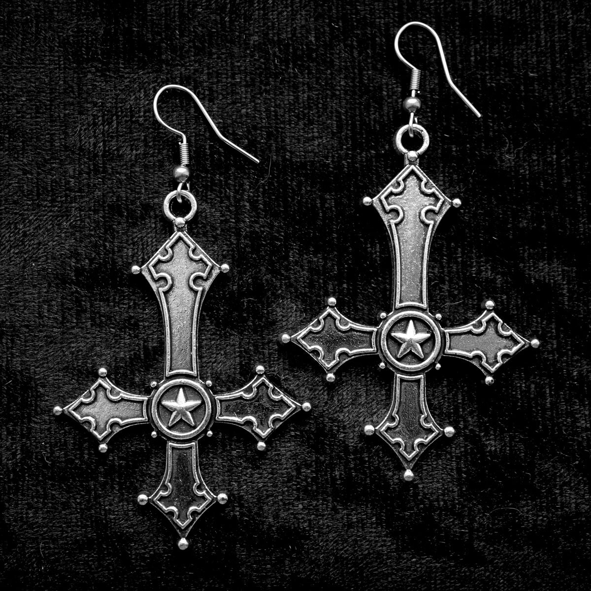 Inverted Cross Earrings | Extreme Largeness Wholesale