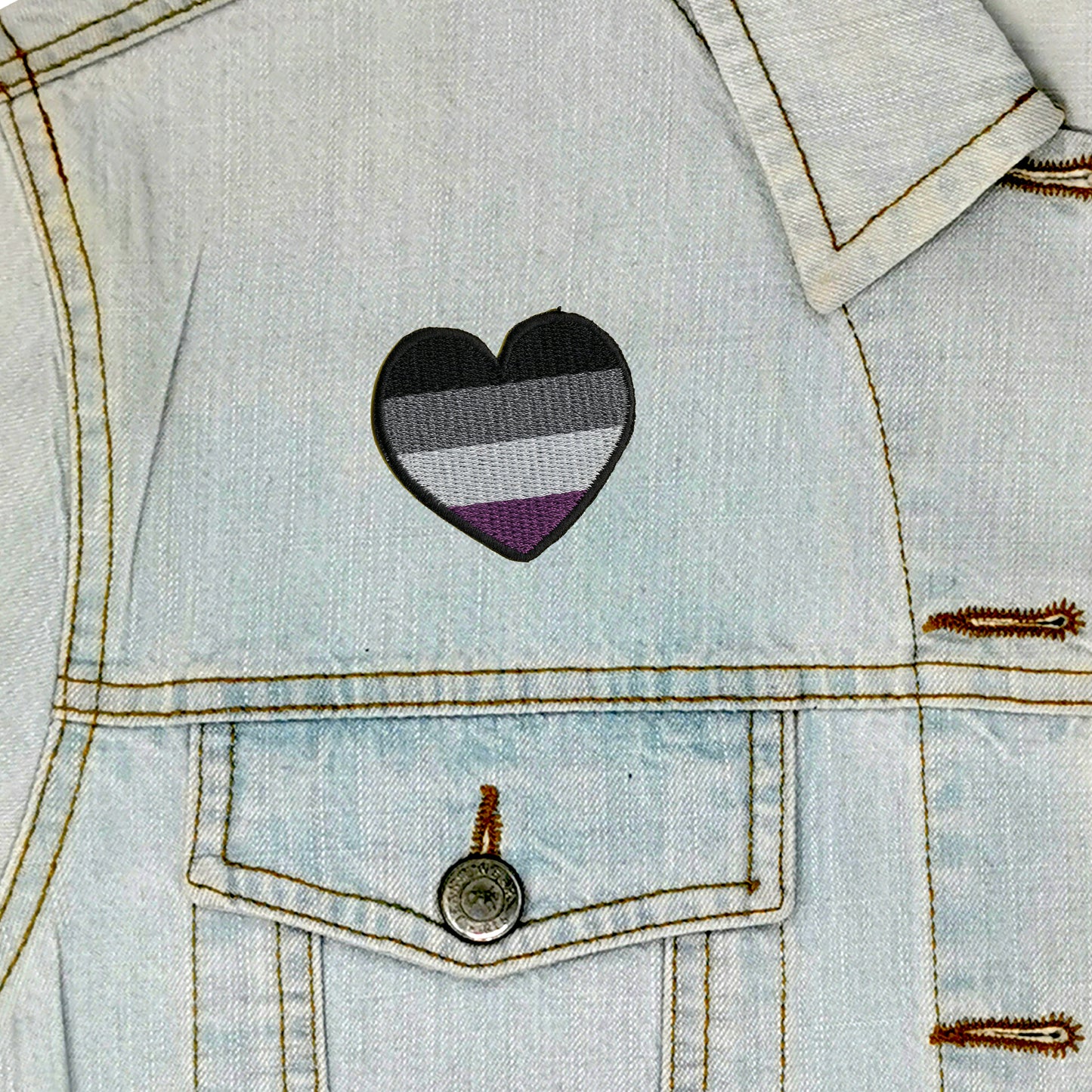 ASEXUAL HEART PATCH - PACK OF 12