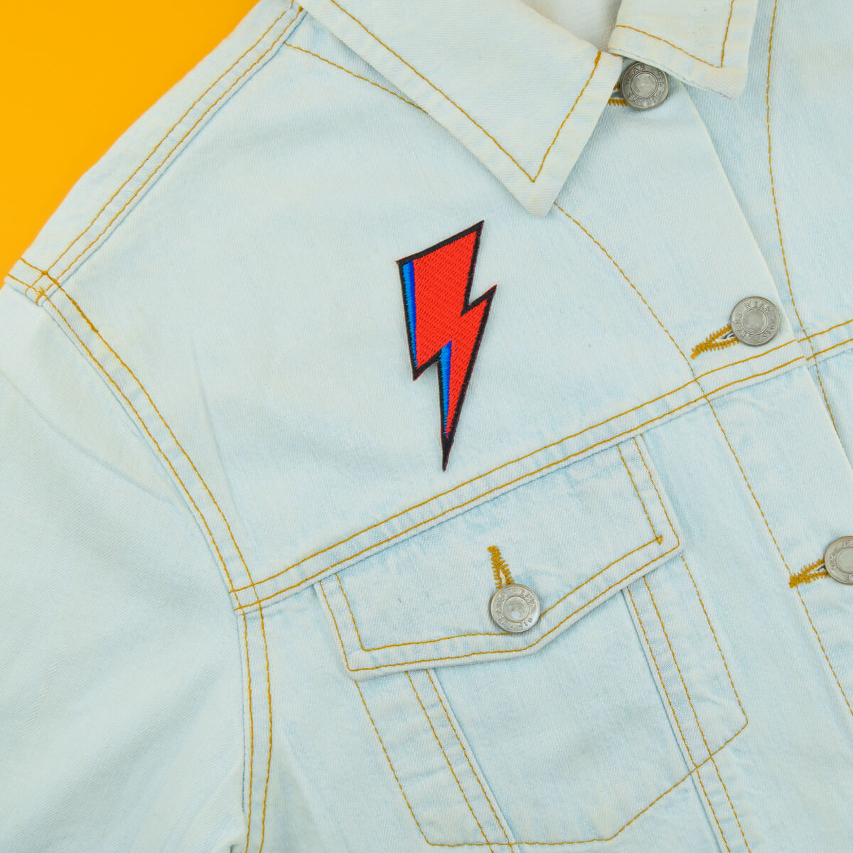 DAVID BOWIE LIGHTNING BOLT PATCH - PACK OF 6