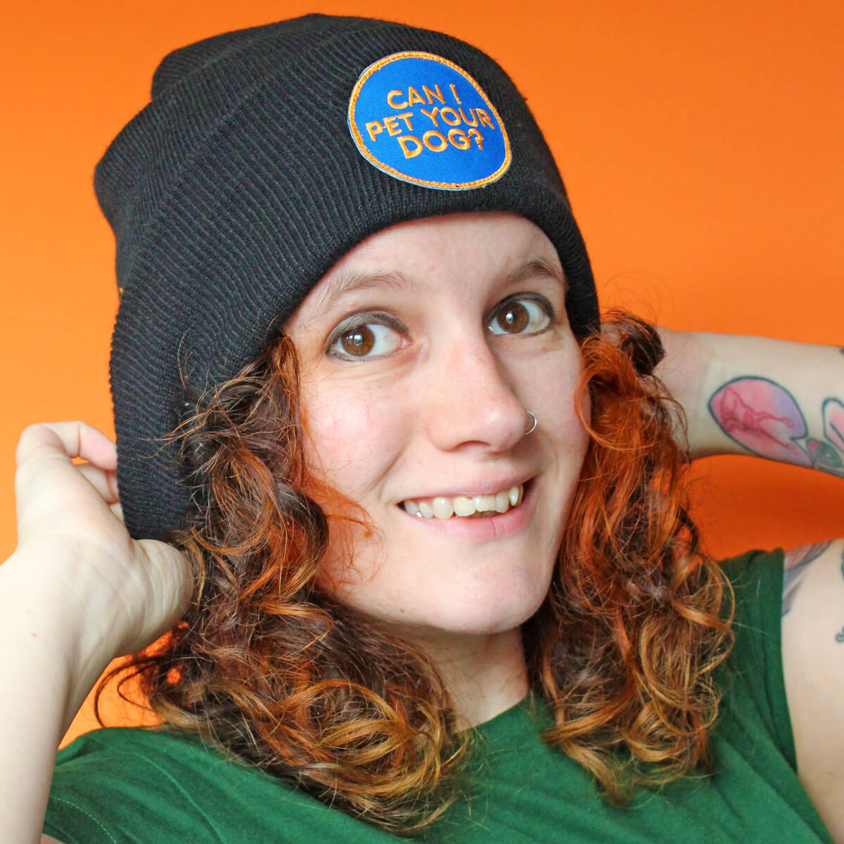 CAN I PET YOUR DOG? PATCH BLACK BEANIE - PACK OF 3 - Extreme Largeness Wholesale