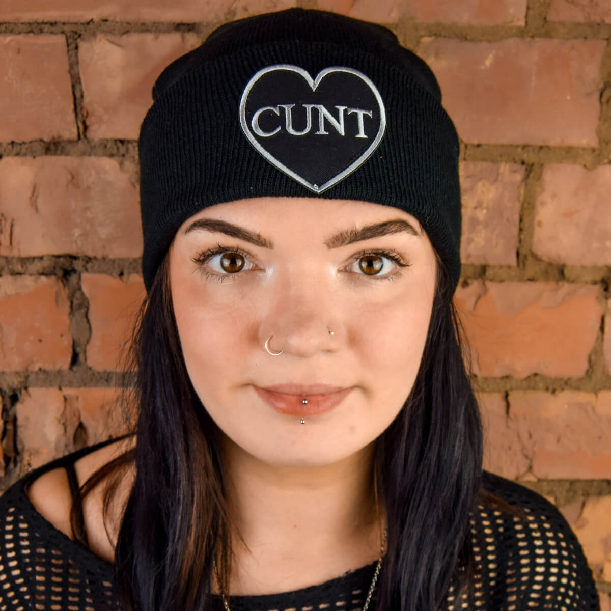 CUNT BLACK HEART BLACK BEANIE - PACK OF 3