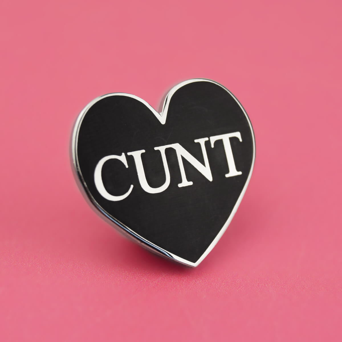 Cunt Black Heart Enamel Pin | Extreme Largeness Wholesale