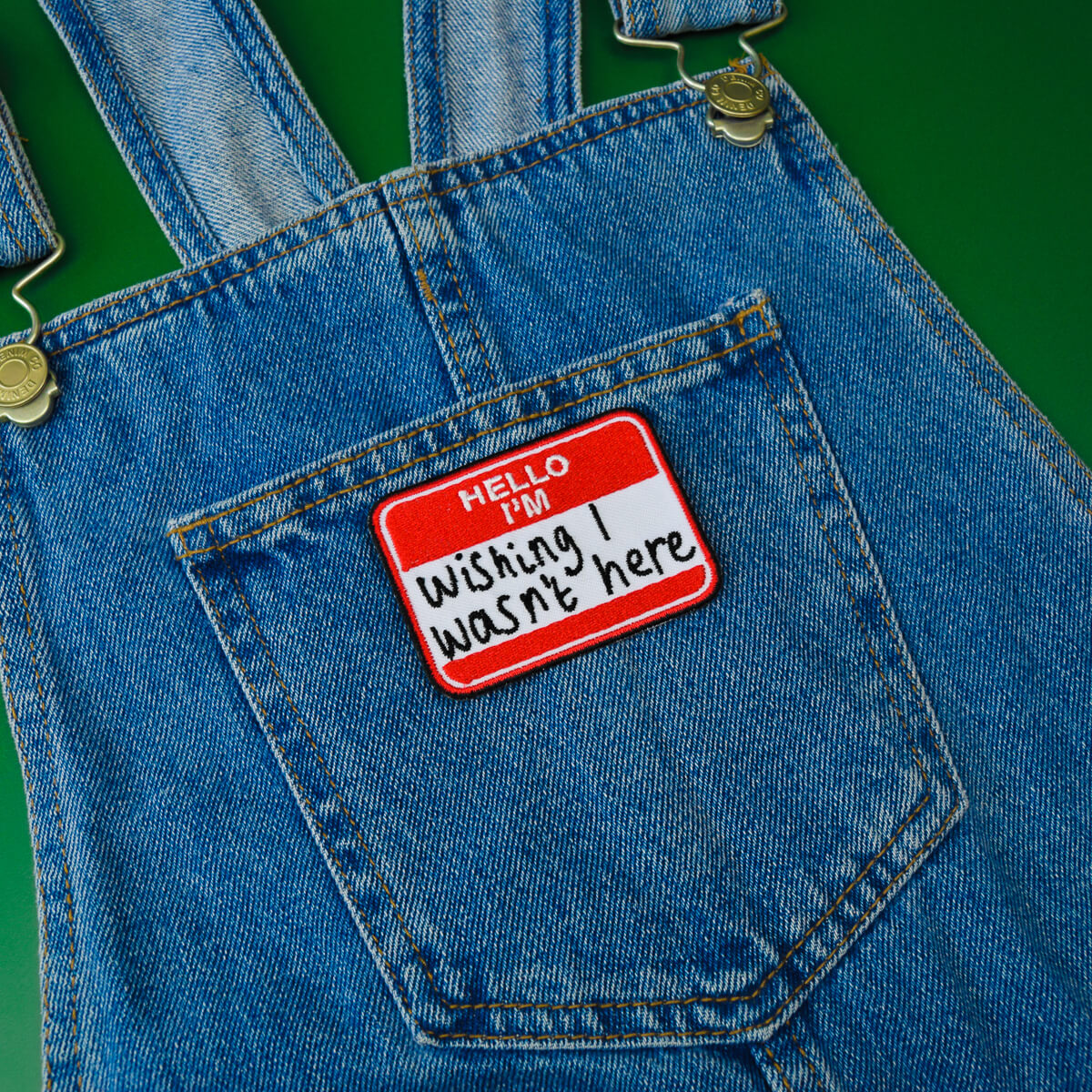 HELLO I'M WISHING I WASN'T HERE PATCH - PACK OF 6 - Extreme Largeness Wholesale