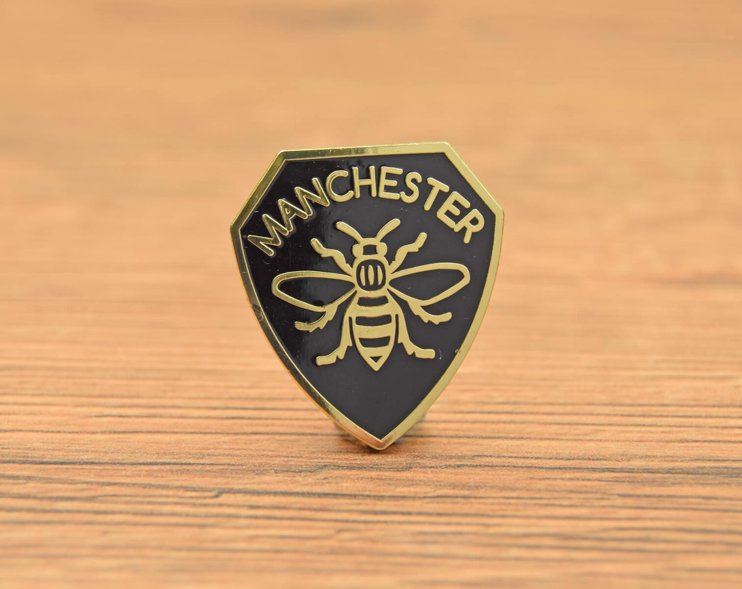 MANCHESTER BEE SHIELD ENAMEL PIN - PACK OF 5 - Extreme Largeness Wholesale