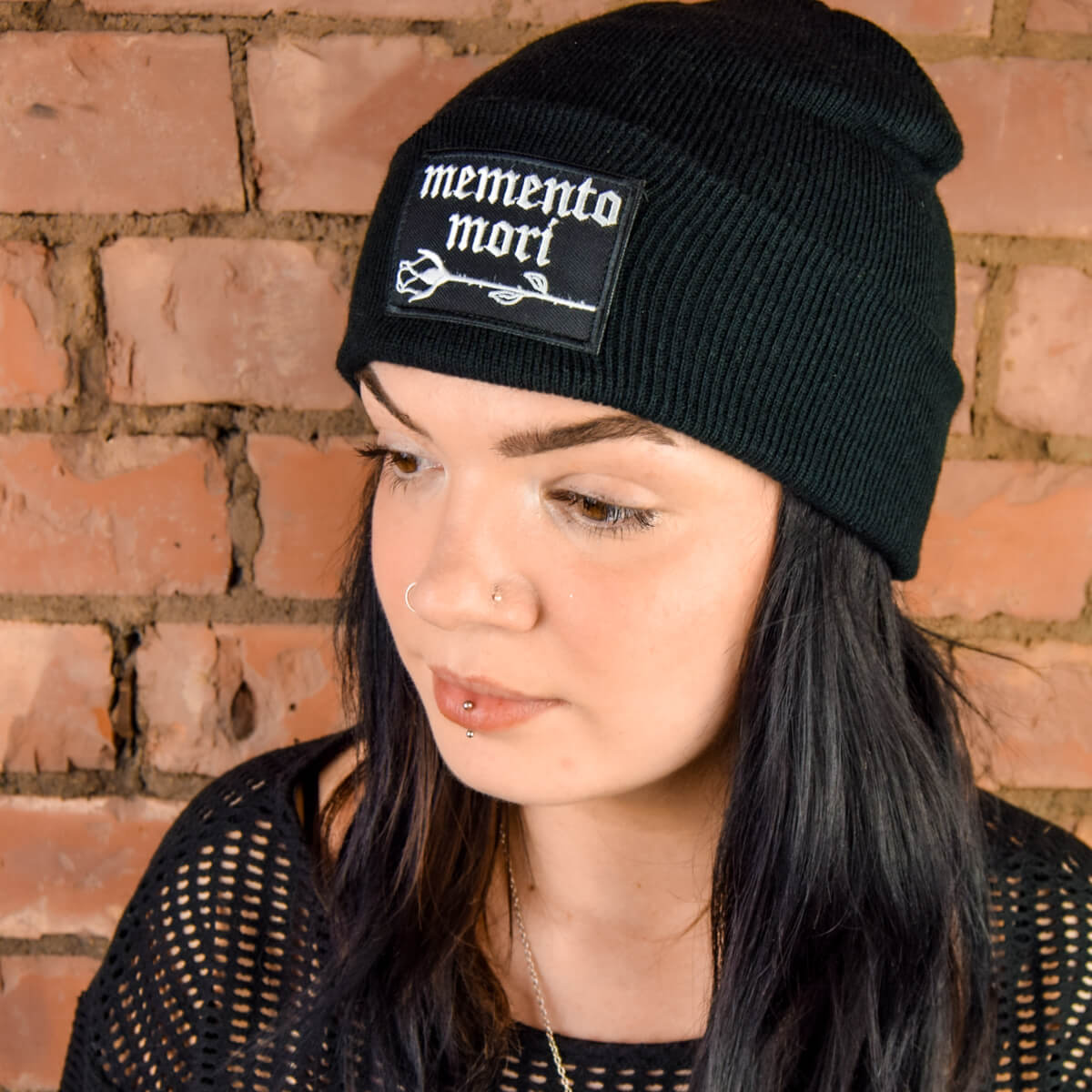 MEMENTO MORI BLACK BEANIE - PACK OF 3 - Extreme Largeness Wholesale