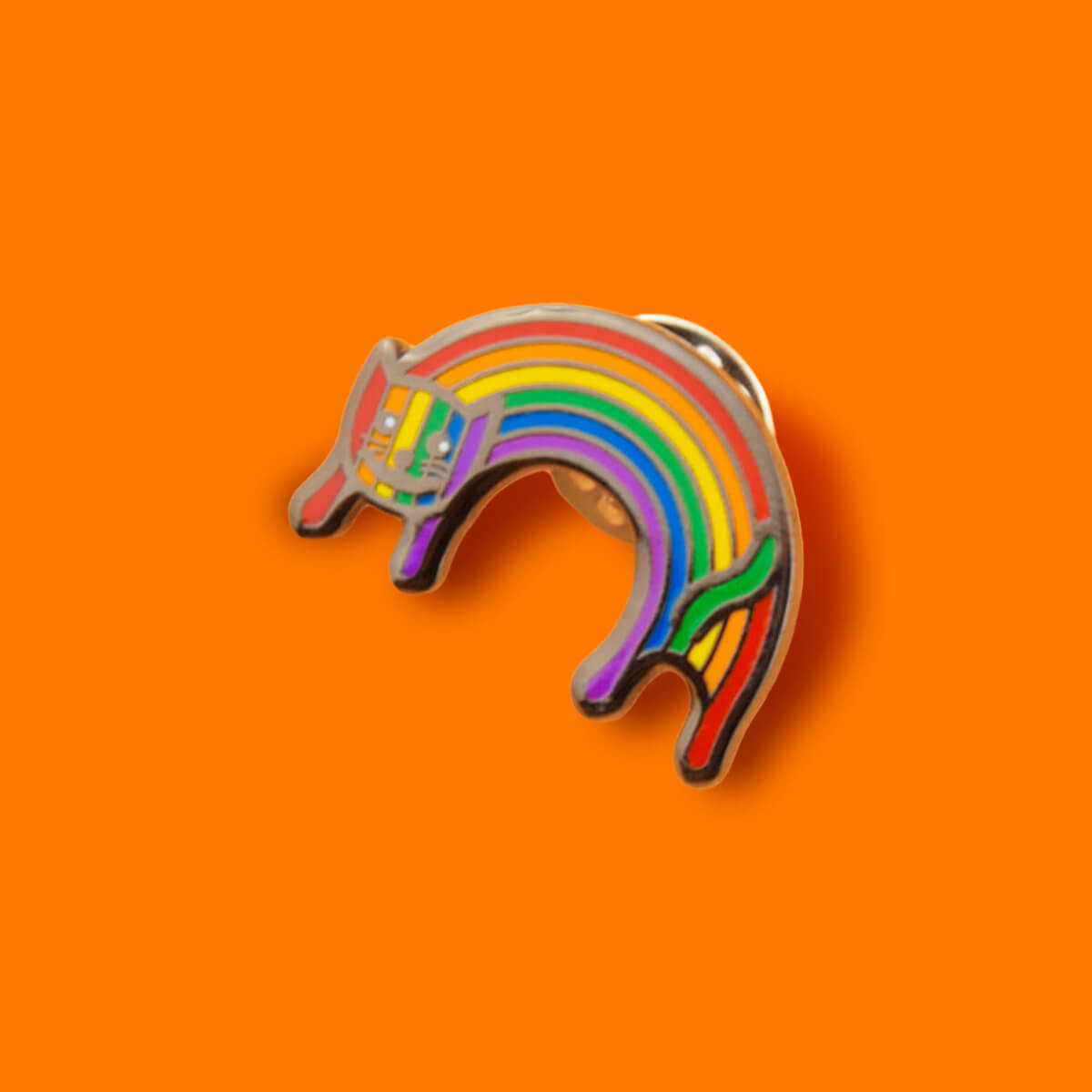 RAINBOW CAT PIN - PACK OF 5 - Extreme Largeness Wholesale