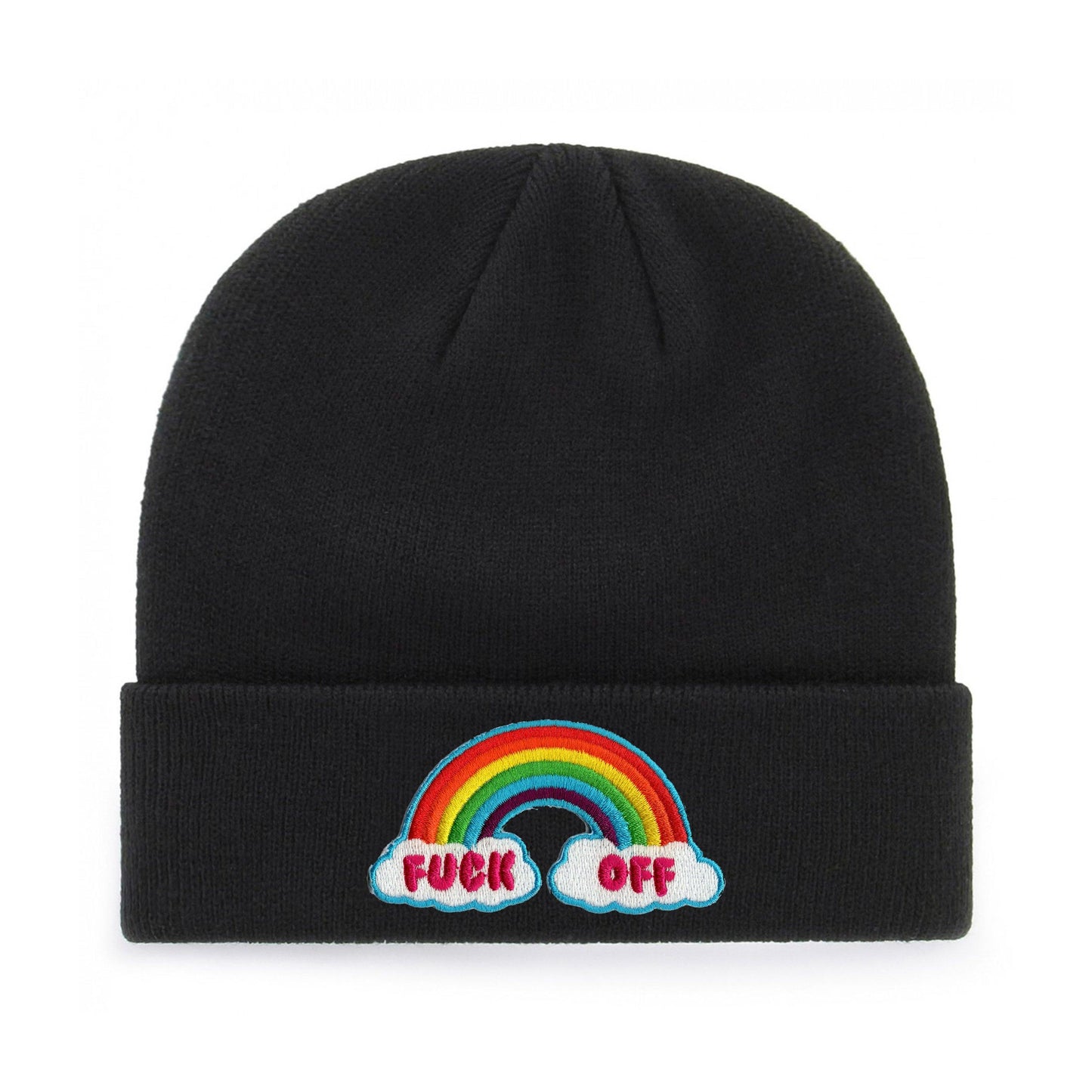 FUCK OFF RAINBOW BEANIE - PACK OF 3 - Extreme Largeness Wholesale