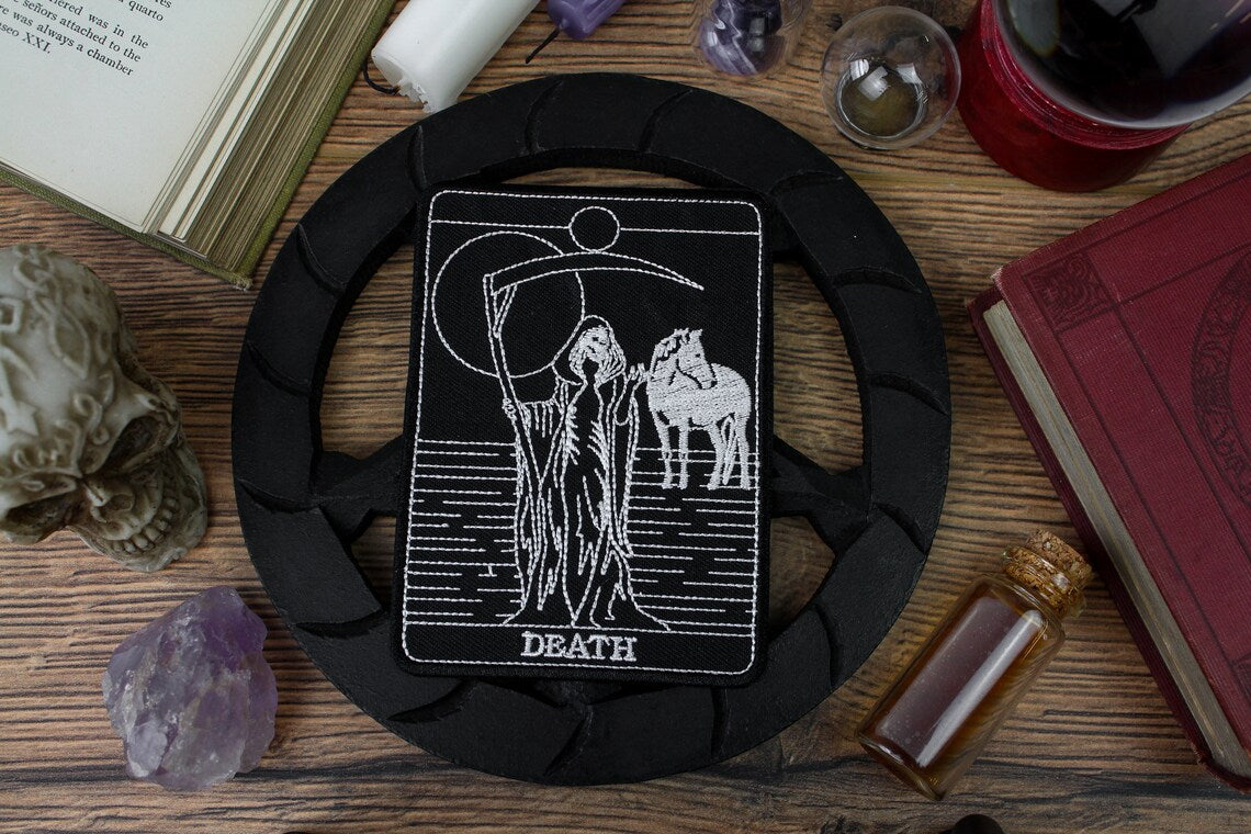 DEATH TAROT CARD PATCH - PACK OF 6 - Extreme Largeness Wholesale