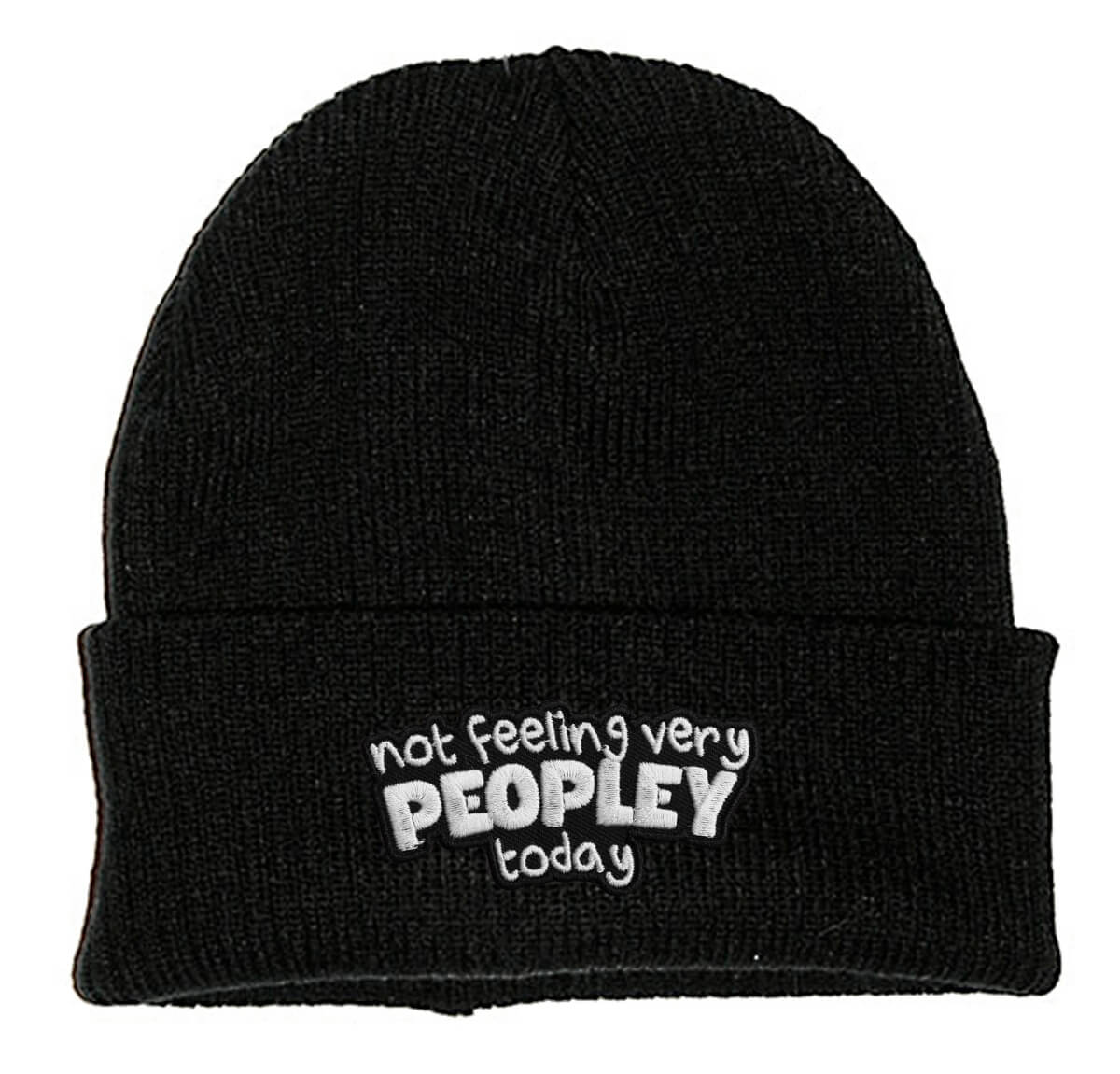 NOT FEELING VERY PEOPLEY TODAY PATCH BEANIE - PACK OF 3 - Extreme Largeness Wholesale