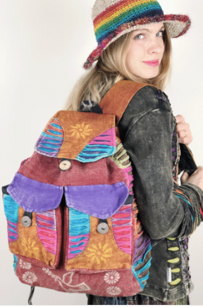 MULTI PATTERN HIPPY RUCKSACK