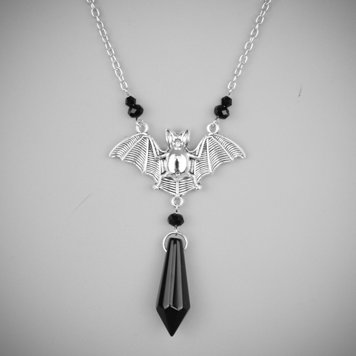 LNK4 Bat Crystal Necklace