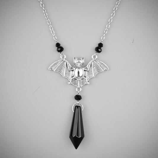 LNK4 Bat Crystal Necklace