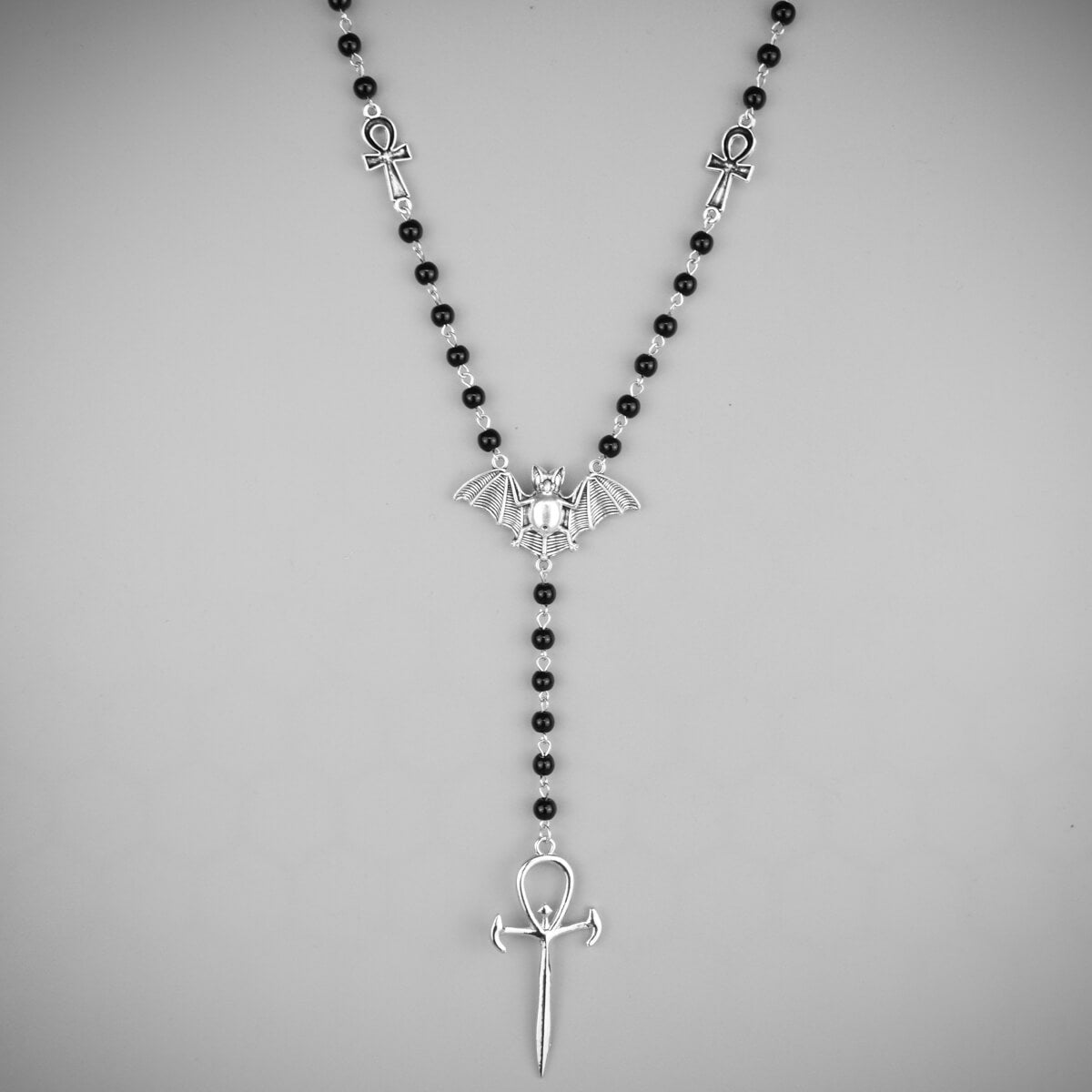 LNK56 Bat & Ankh Rosary