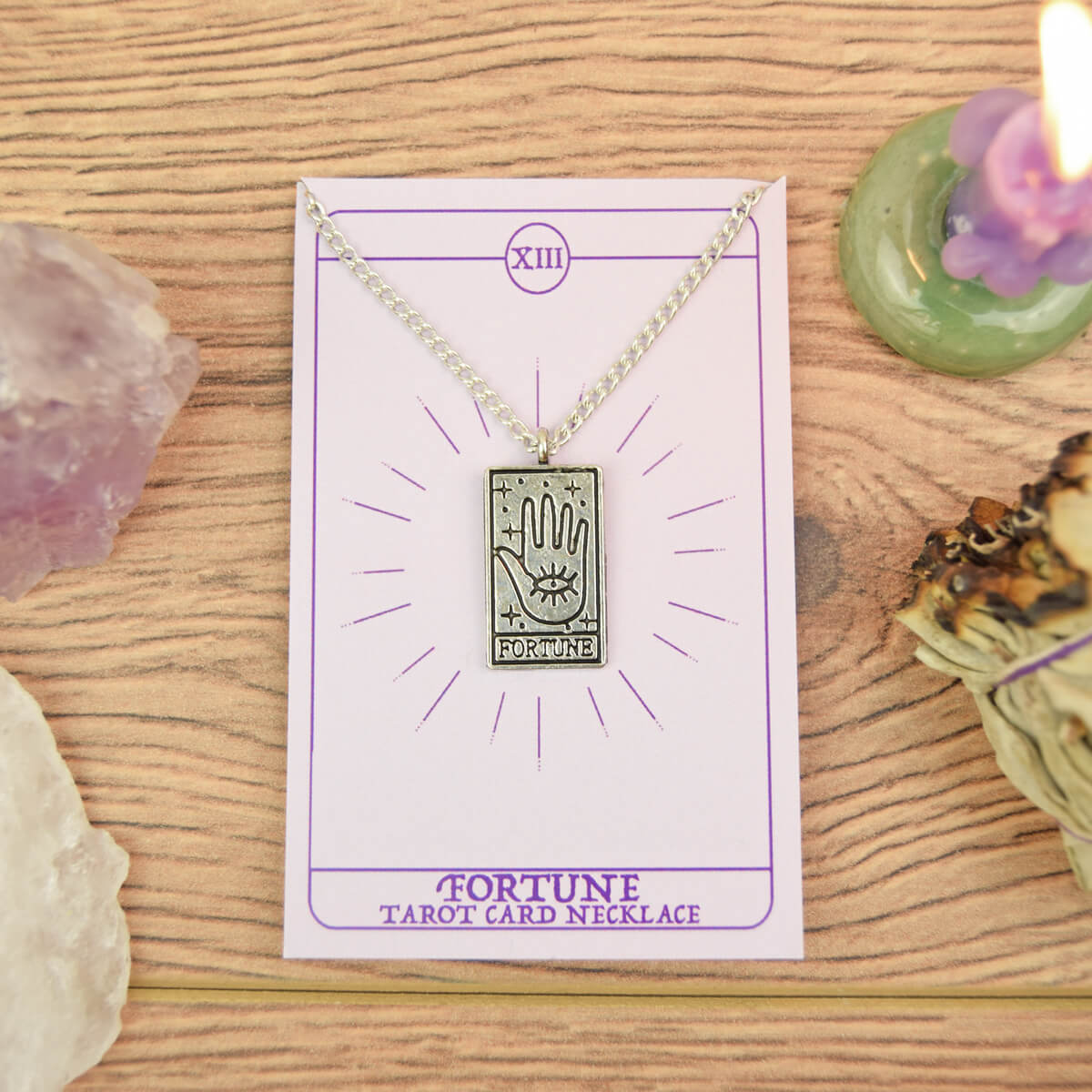 FORTUNE TAROT CARD NECKLACE - PACK OF 5