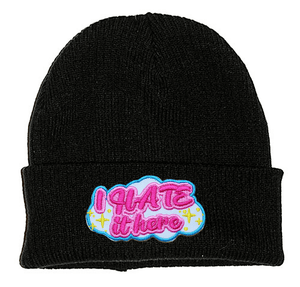 I HATE IT HERE PATCH BLACK BEANIE - PACK OF 3