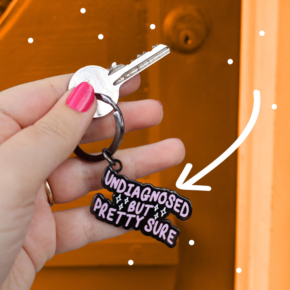 UNDIAGNOSED BUT PRETTY SURE KEYRING - PACK OF 5 - Extreme Largeness Wholesale