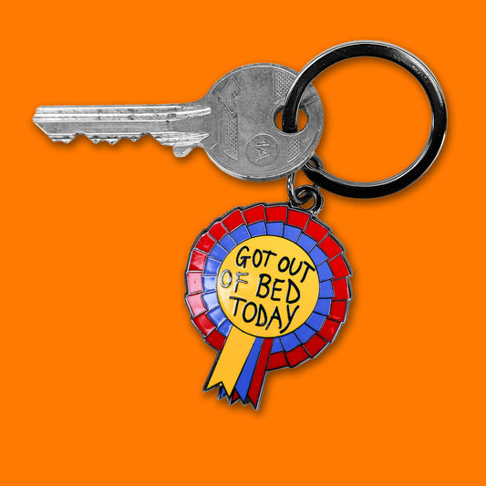 GOT OUT OF BED TODAY KEYRING - PACK OF 5
