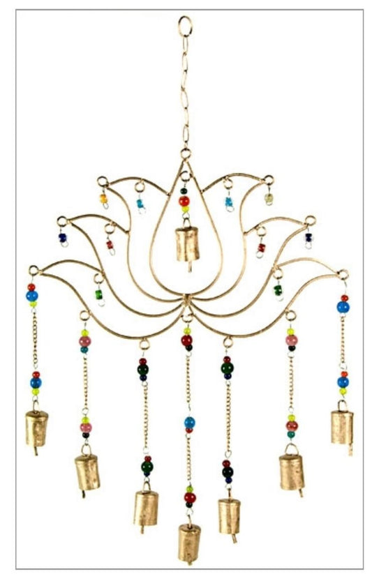 LIFE625 Lotus Flower Beads Bells Windchime