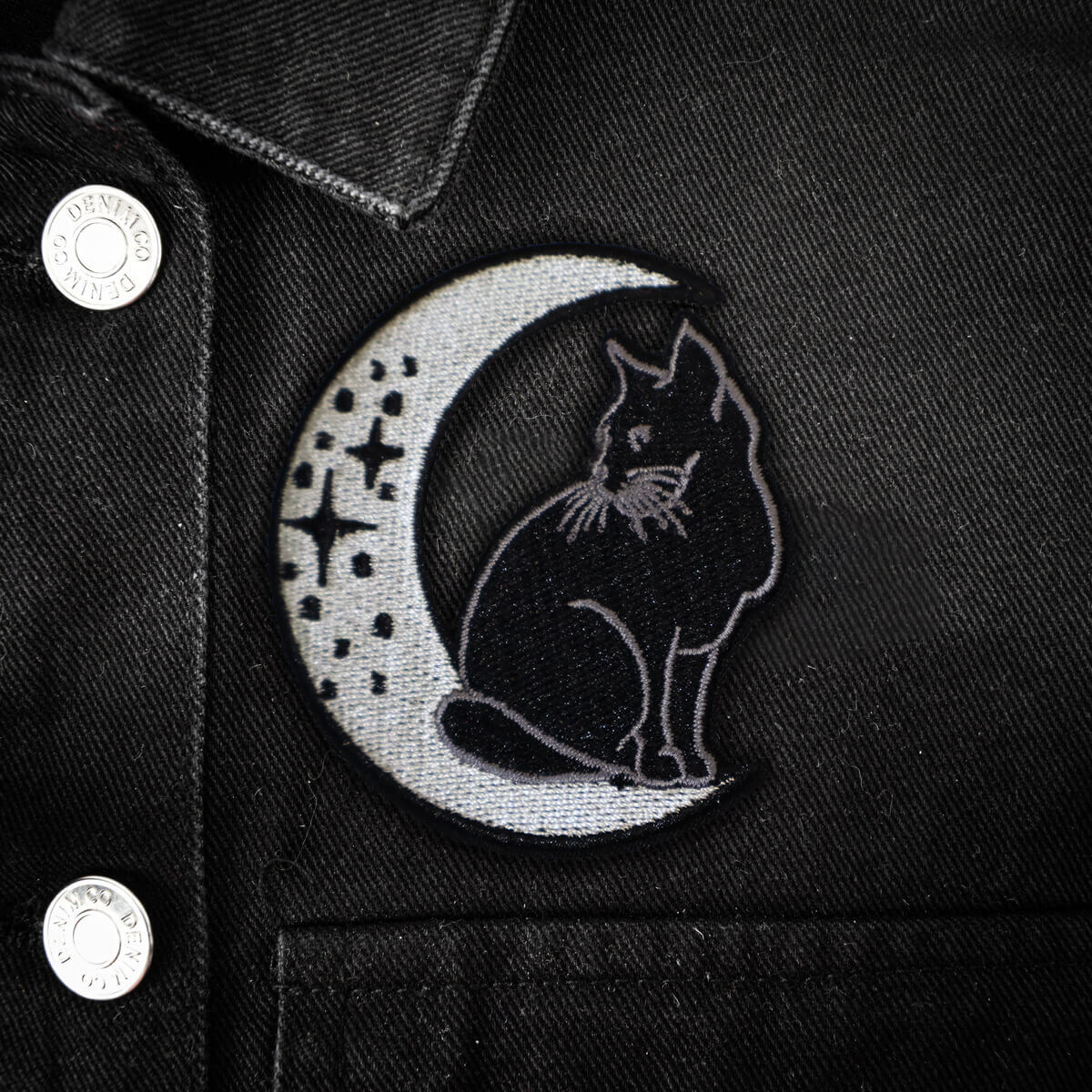 CAT ON MOON PATCH - PACK OF 6