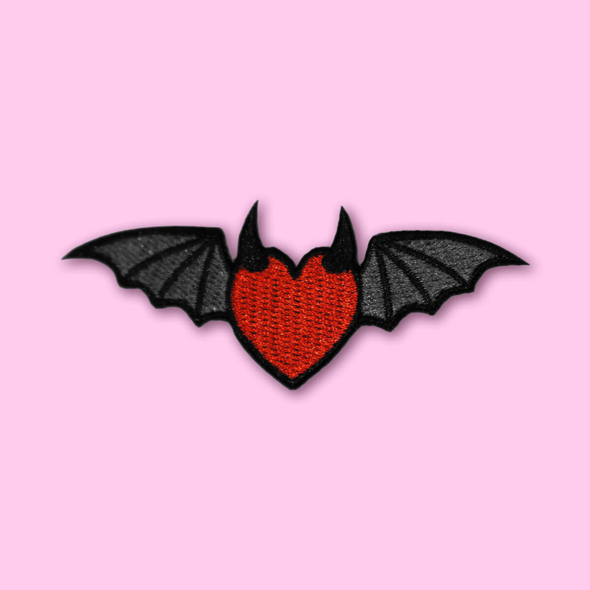 DEVIL HEART WITH WINGS PATCH - PACK OF 6