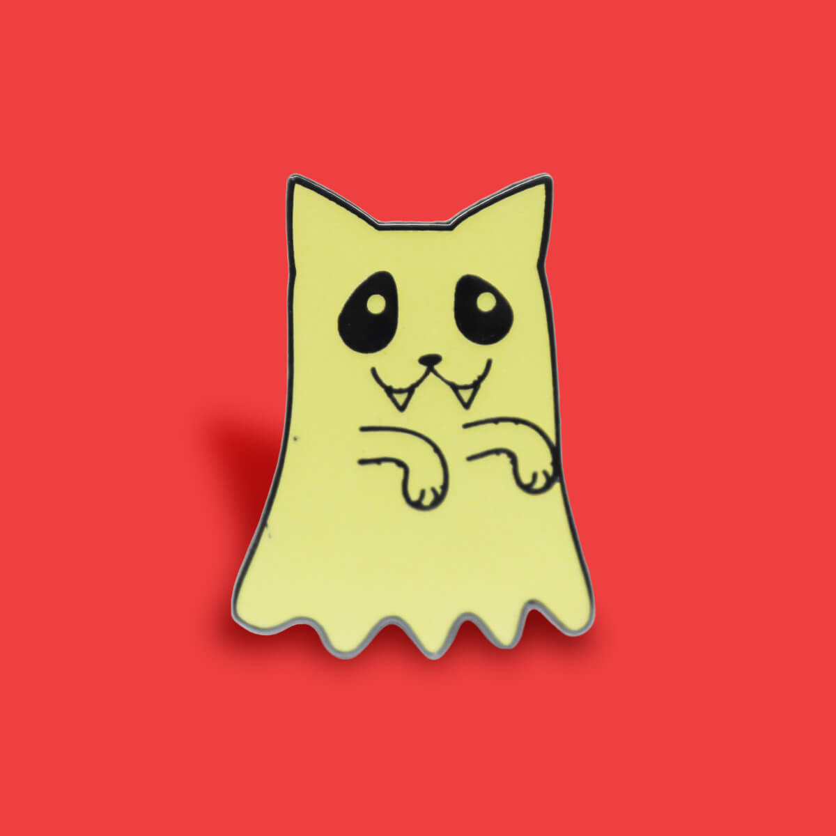 CAT GHOST ENAMEL PIN - PACK OF 5