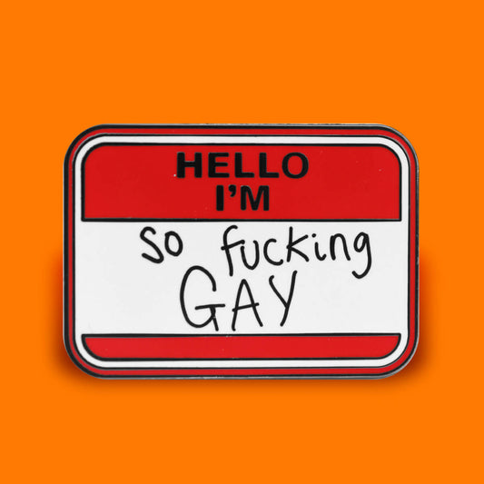 HELLO I'M SO FUCKING GAY ENAMEL PIN - PACK OF 5