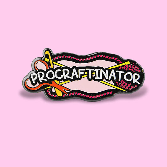 PIN344_Procraftinator_Enamel_Pin_1 - Extreme Largeness Wholesale