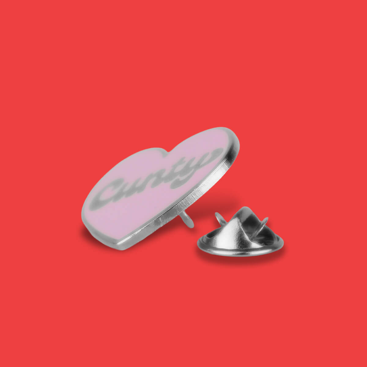 Cunty Heart Enamel Pin • Extreme Largeness Wholesale
