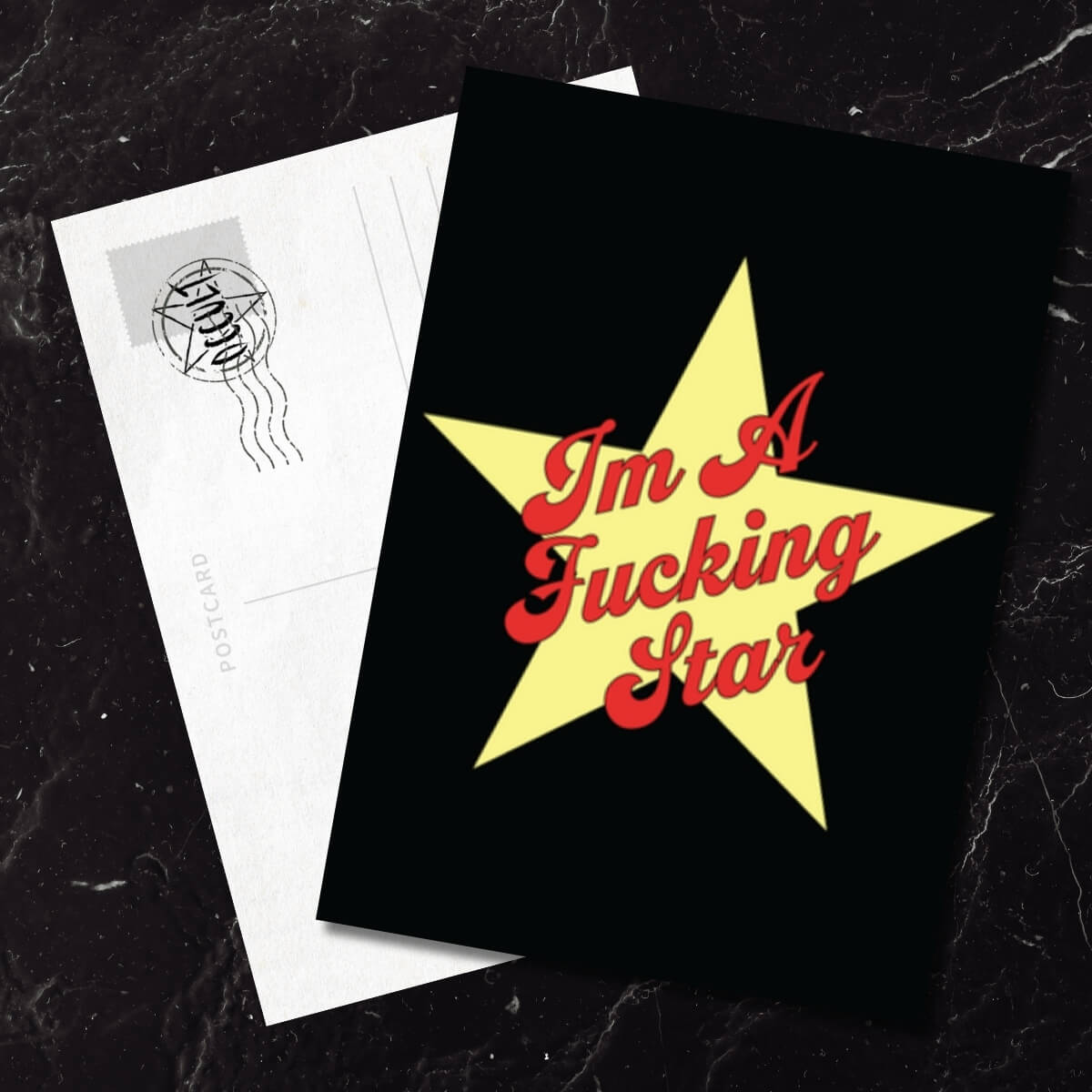 I'M A FUCKING STAR POSTCARD - PACK OF 5