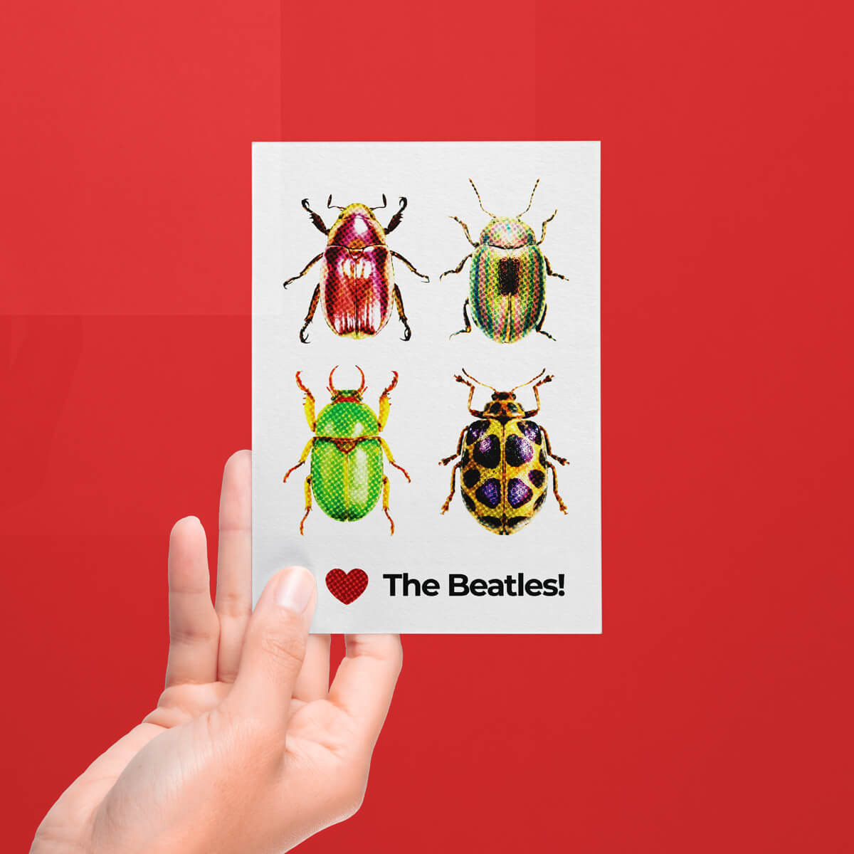 I LOVE THE BEATLES POSTCARD