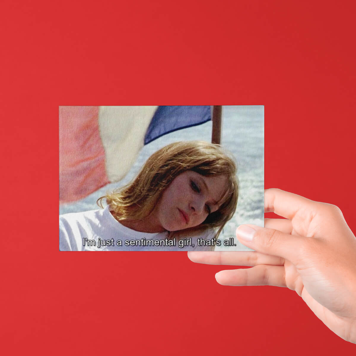 I'M JUST A SENTIMENTAL GIRL POSTCARD