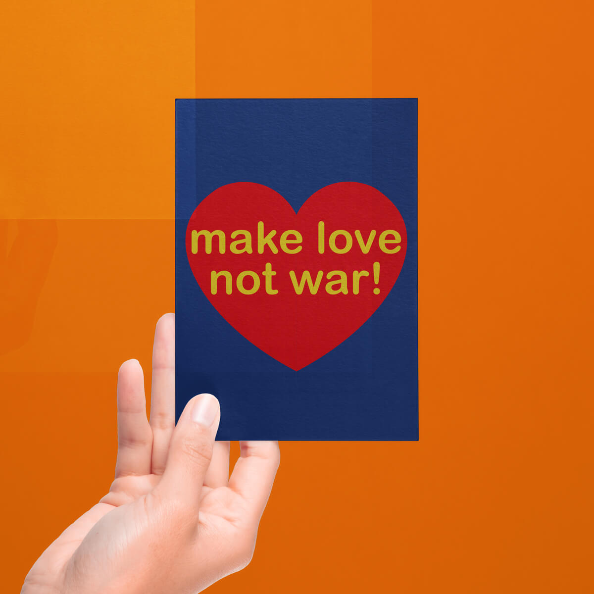 MAKE LOVE NOT WAR POSTCARD