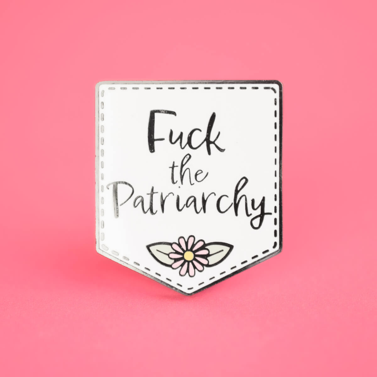 FUCK THE PATRIARCHY PENNANT ENAMEL PIN - PACK OF 5
